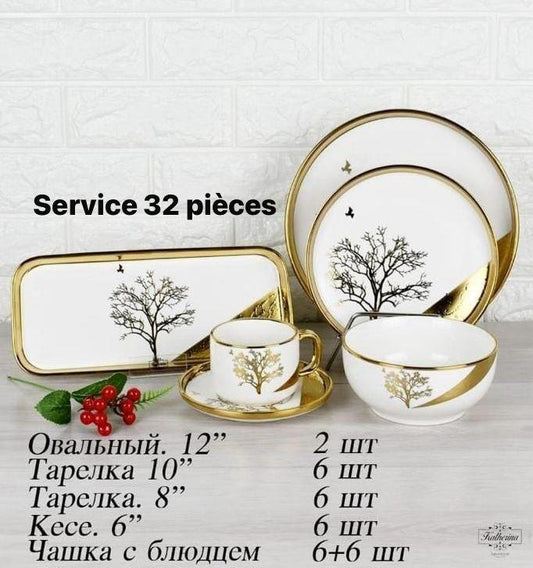 Ensemble 32 pièces de luxe pour la cuisine